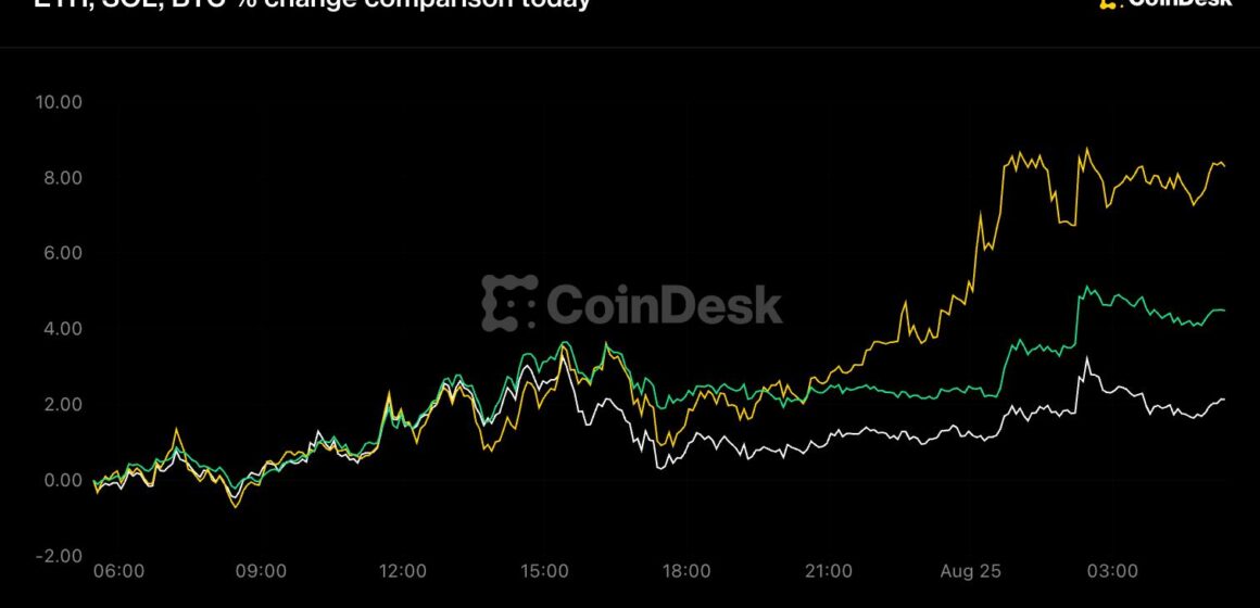 Bitcoin tops $80,000, solana jumps 8% but rally now runs into overbought warning