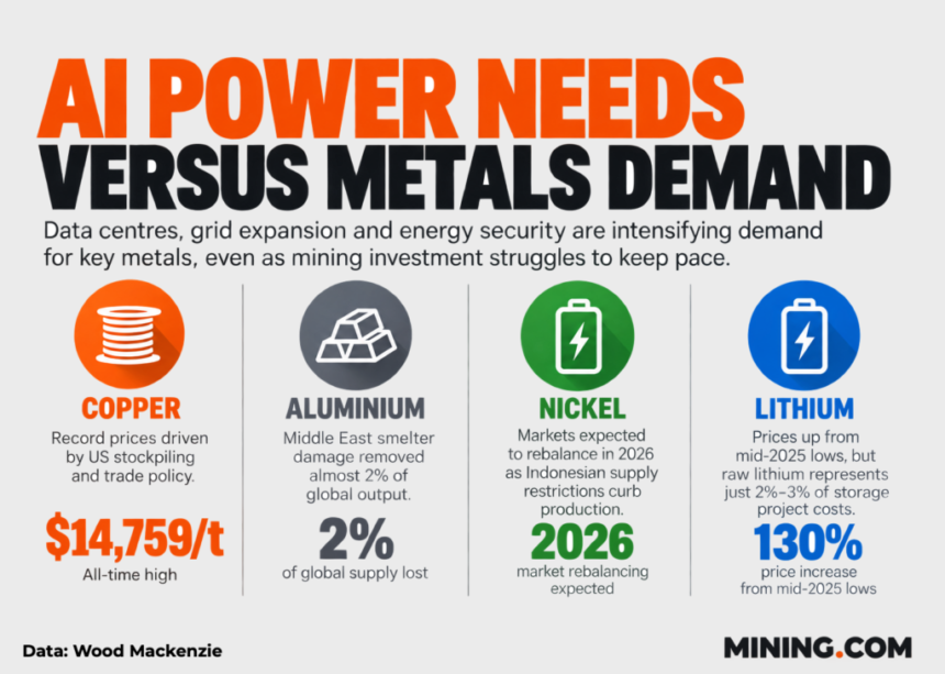 AI boom could overwhelm metals supply: WoodMac